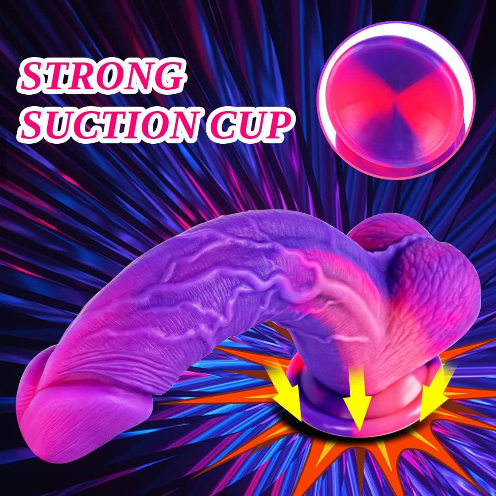 Consolador grande de silicona realista de 8.6 pulgadas, juguete sexual para adultos, ventosa fuerte, juego manos libres, consolador anal realista