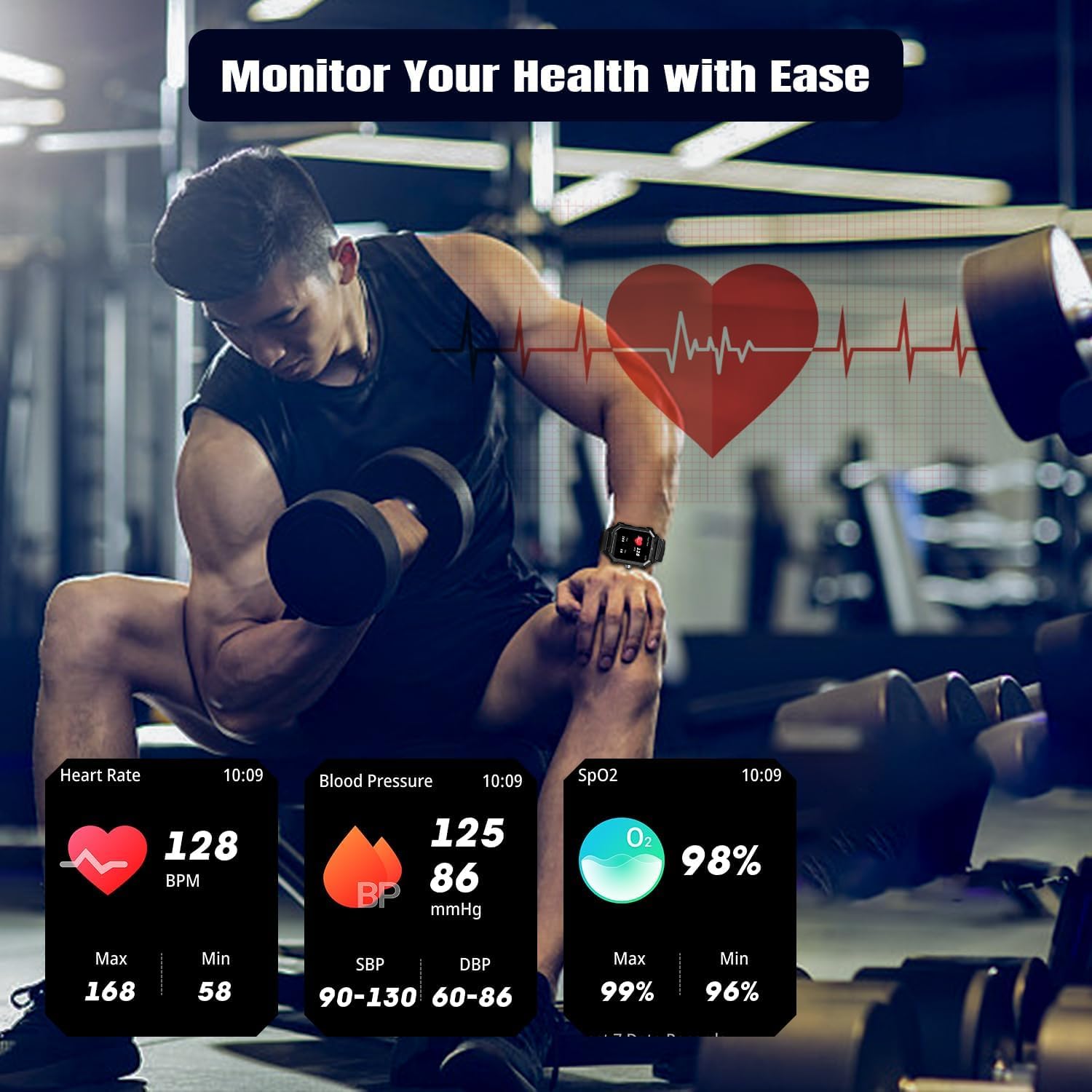 Alpha Gear – Relojes inteligentes militares para hombre, tácticos, resistentes al agua, 5 ATM, resistente al agua, duradero, rival, rastreador de