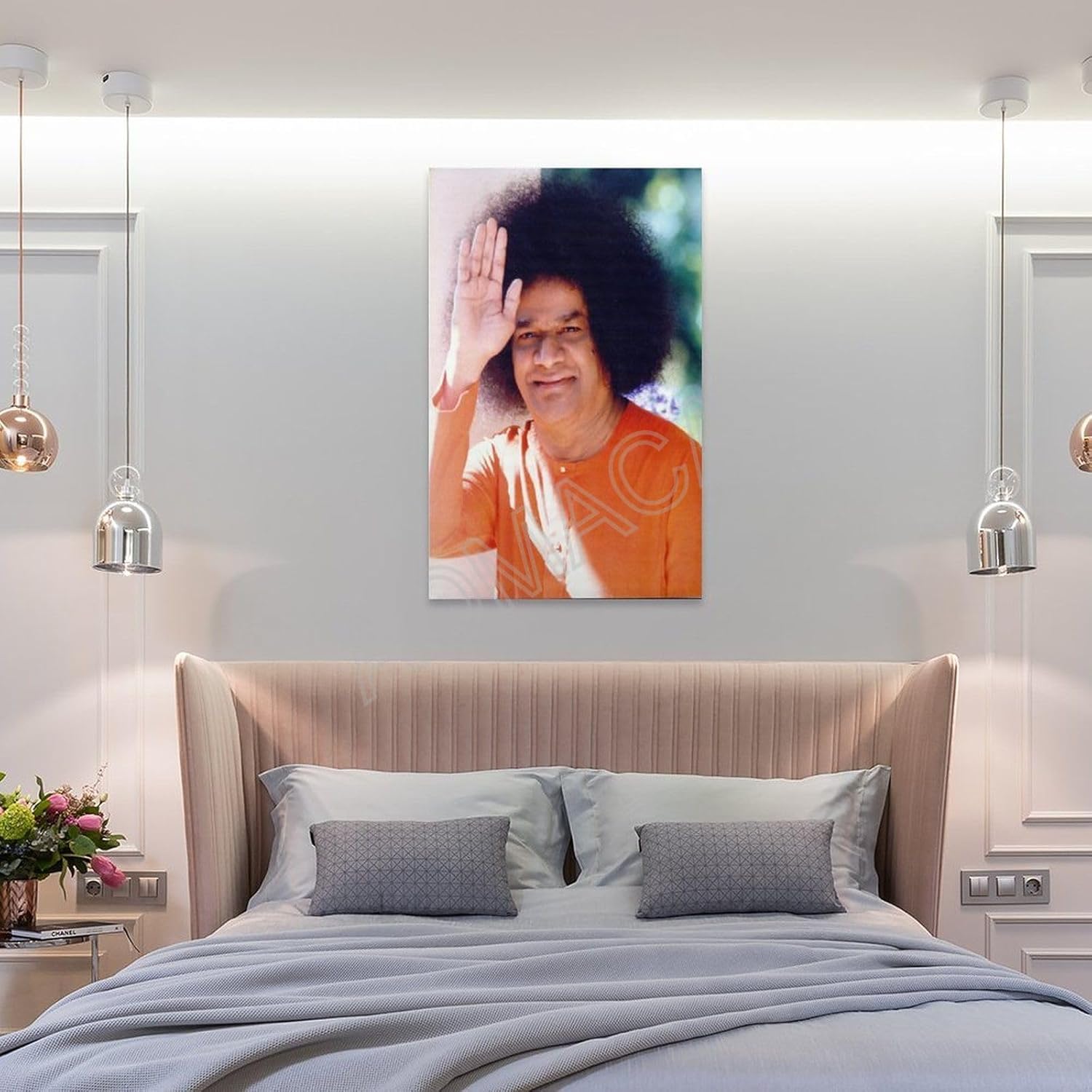 Póster de la educadora india Sathya Sai Baba de la India, pósteres e impresiones artísticas de pared, pintura en lienzo, póster de arte de pared