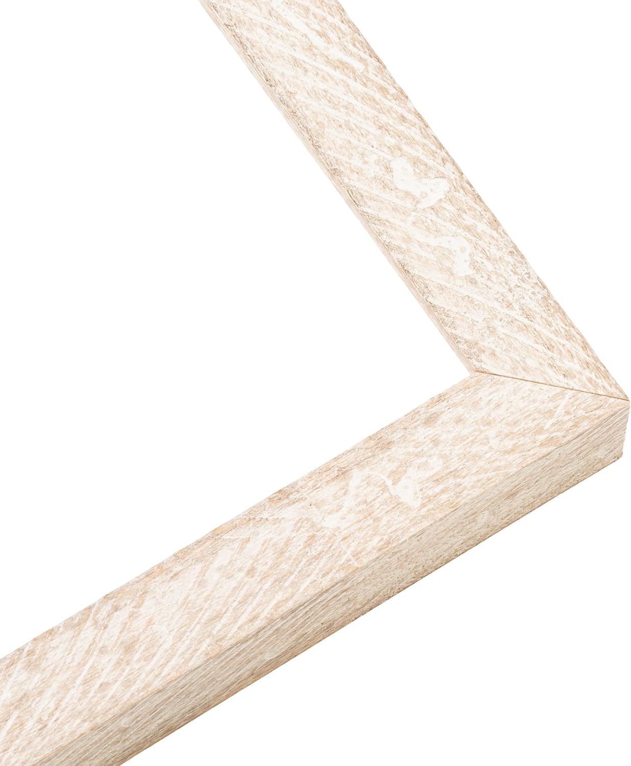 Marco de fotos de madera maciza blanca de 16 x 34 pulgadas de ancho de 1 pulgada  Profundidad del marco interior de 0.875 pulgadas  Marco de fotos