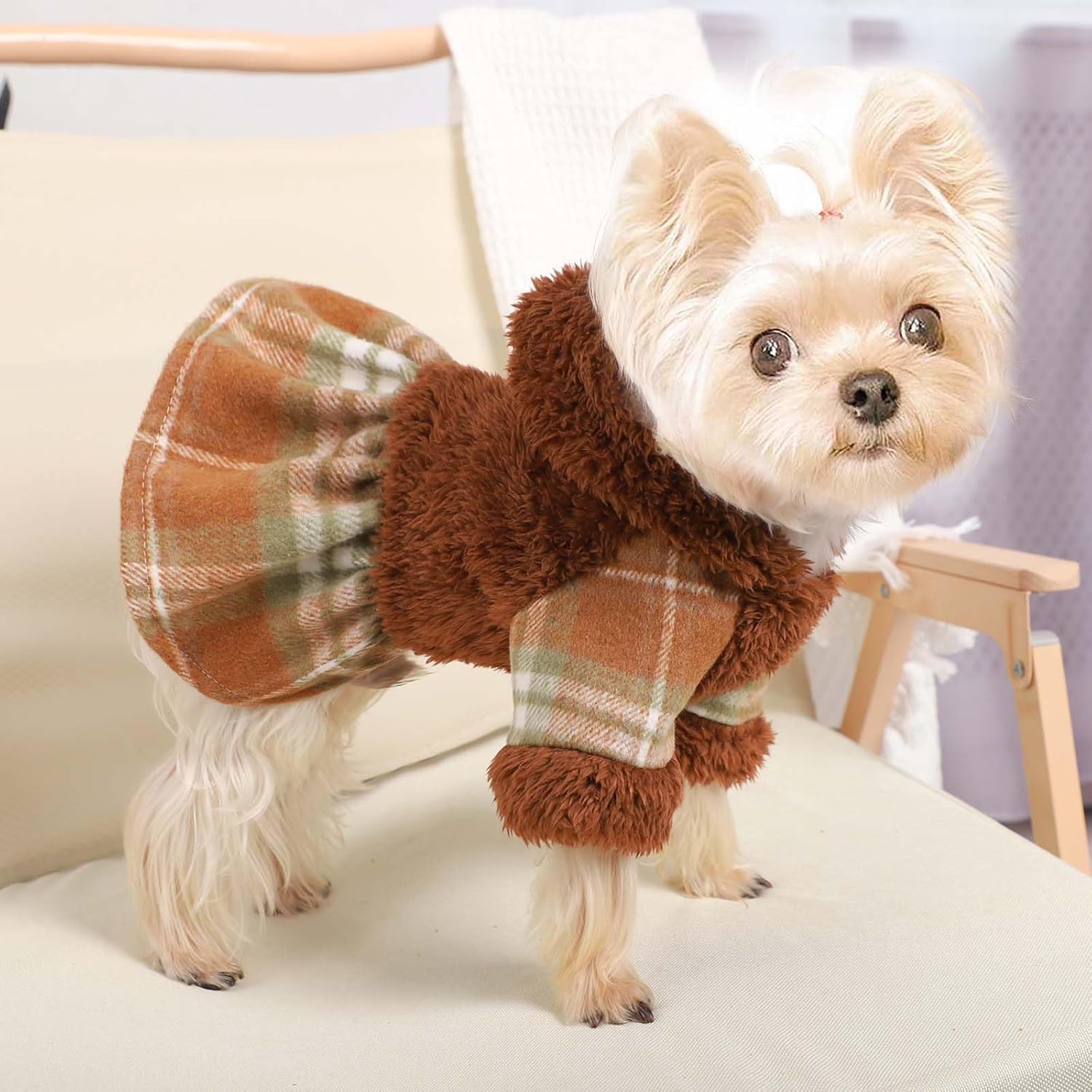 Sudadera con capucha para perro, ropa de invierno para perros pequeños, macho, hembra, sudaderas con capucha para perros para clima frío, abrigos de