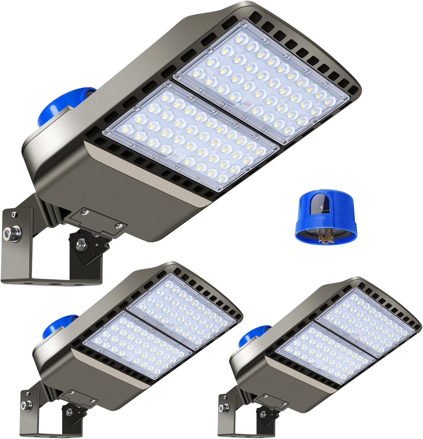 Luz LED de estacionamiento de 200 W, 28000 lúmenes, superbrillante, del anochecer al amanecer, montaje en pared, IP65, impermeable, comercial, caja