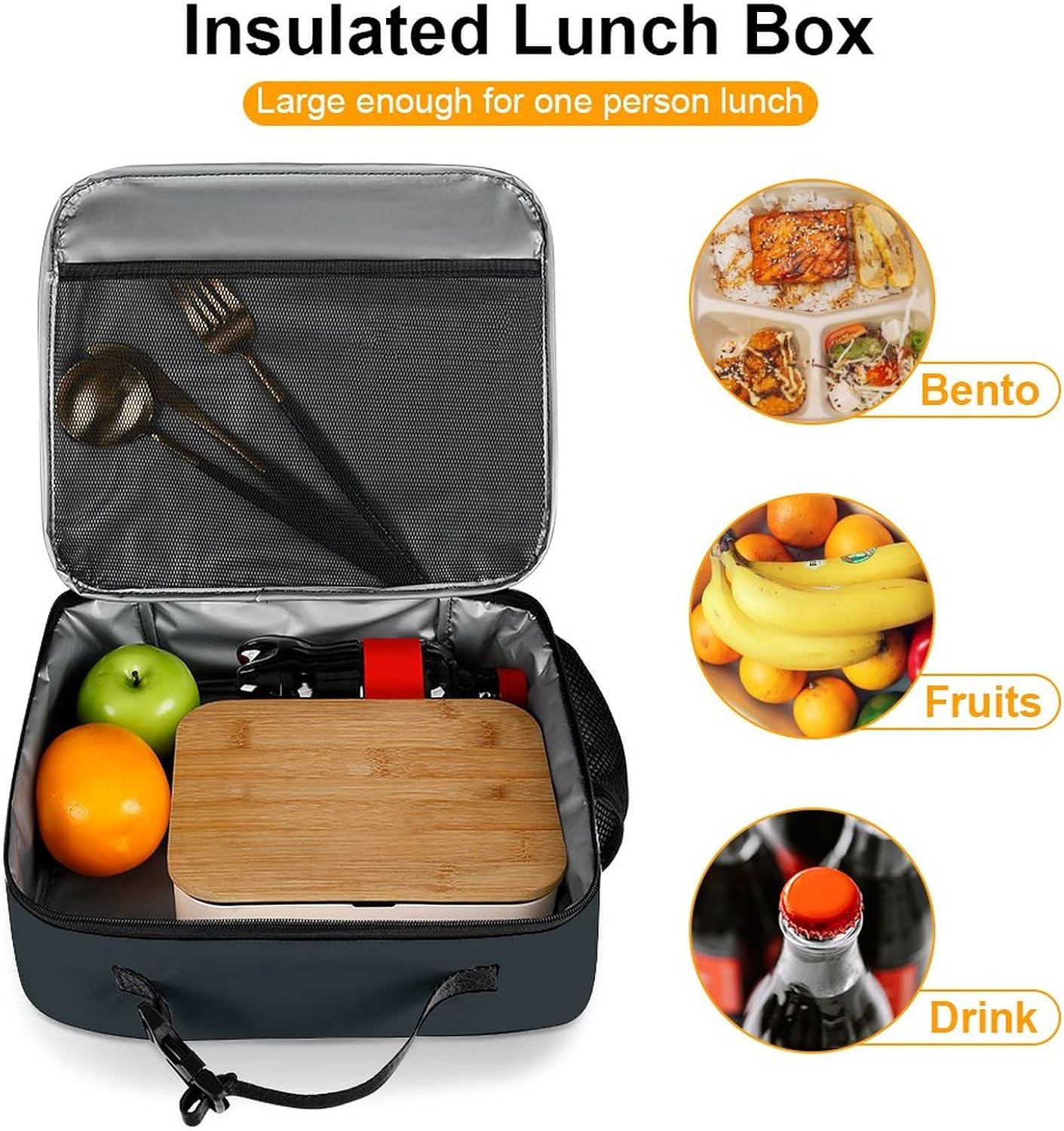 Muishi Lonchera reutilizable con diseño de ciervos, bolsa de almuerzo aislada, lonchera para comida y alimentos, bolsa de mano para mujeres, niños,