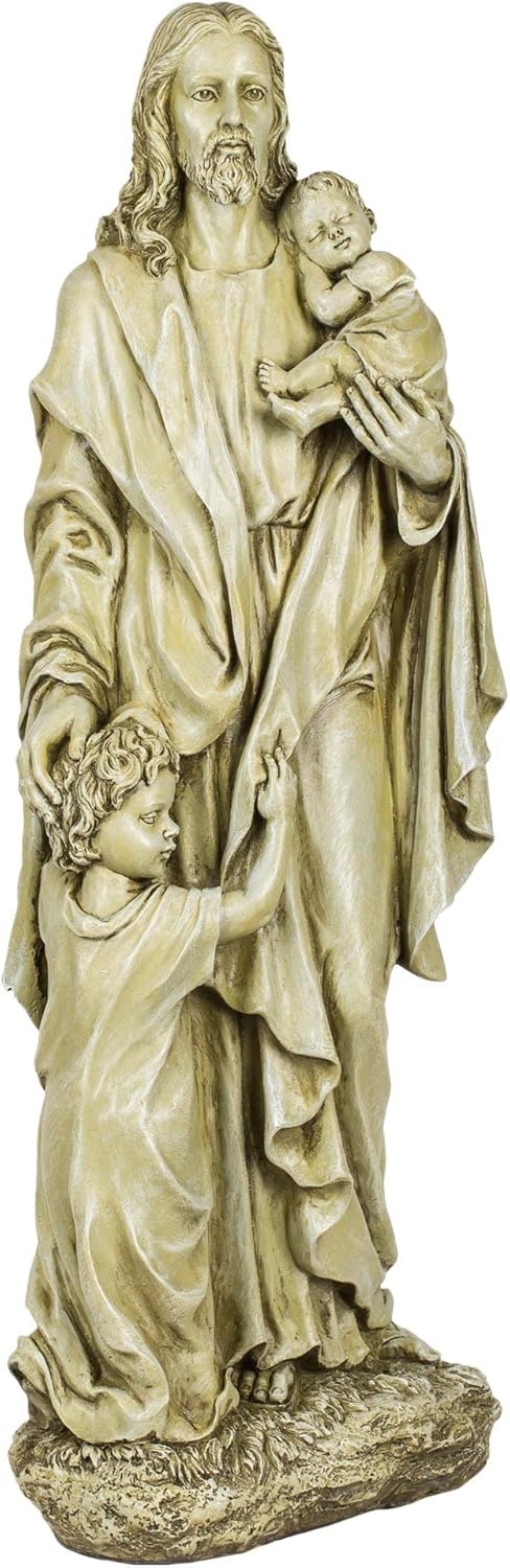 Joseph’s Studio by Roman Inc., Jardín de Jesús con los niños, colección de jardín, estatua religiosa, Sagrada familia, Memorial, ángel, santo