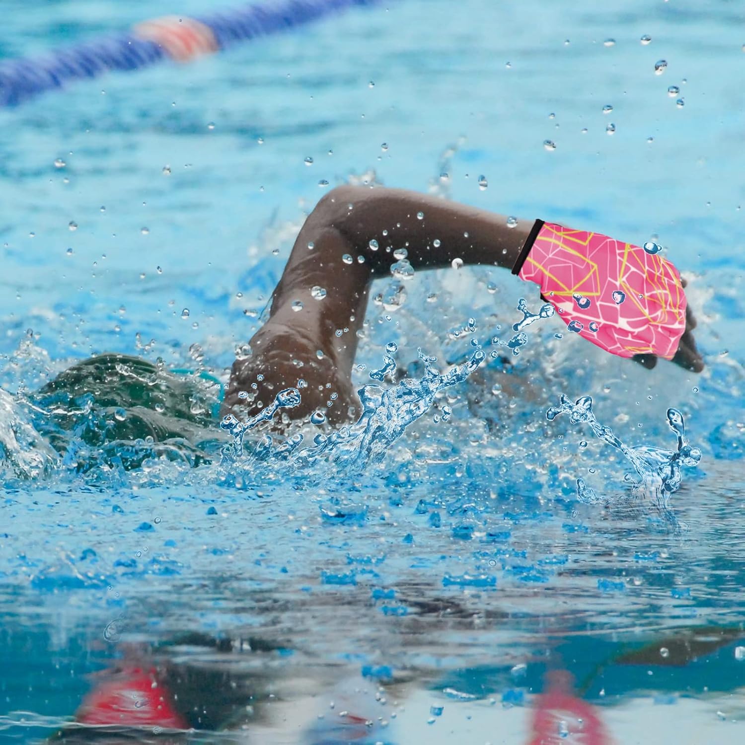 1 par de guantes de natación de fitness acuático, guantes de resistencia al agua, guantes de malla para natación, entrenamiento, equipo de ejercicio