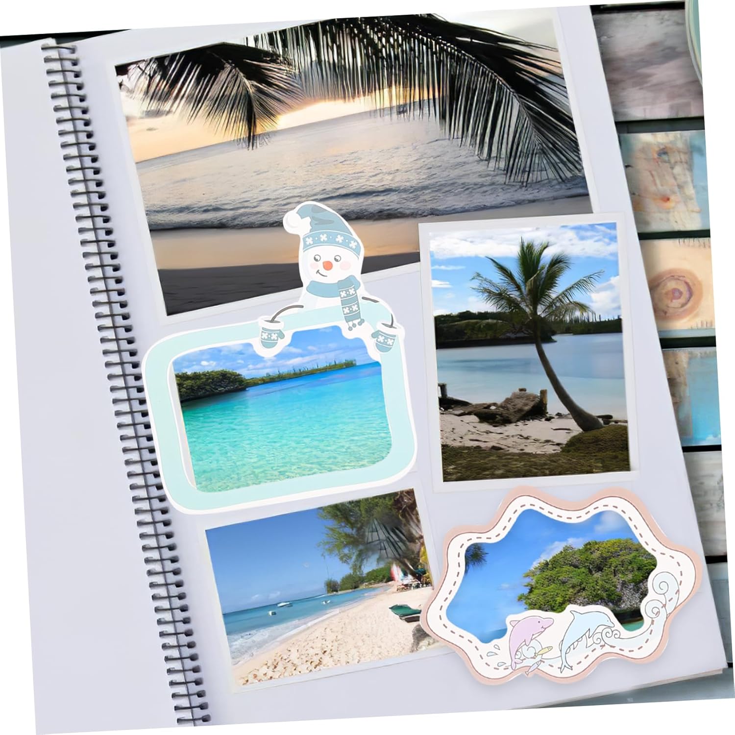 BESTOYARD 40 Pcs Cartoon Photo Frame Stickers Washi Paper Sticker DIY Scrapbook Stickers Scrapbooking Sticker Decorative Stickers for Photo Frame
