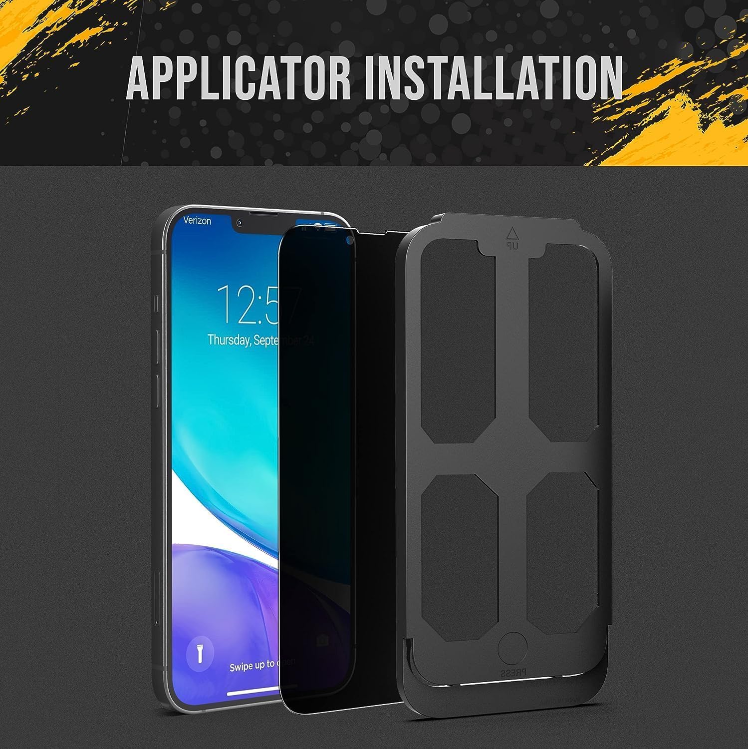 magglass Protector de privacidad + compatible con iPhone 15 PRO – Protector de pantalla de privacidad – Cristal templado antiespía (aplicador