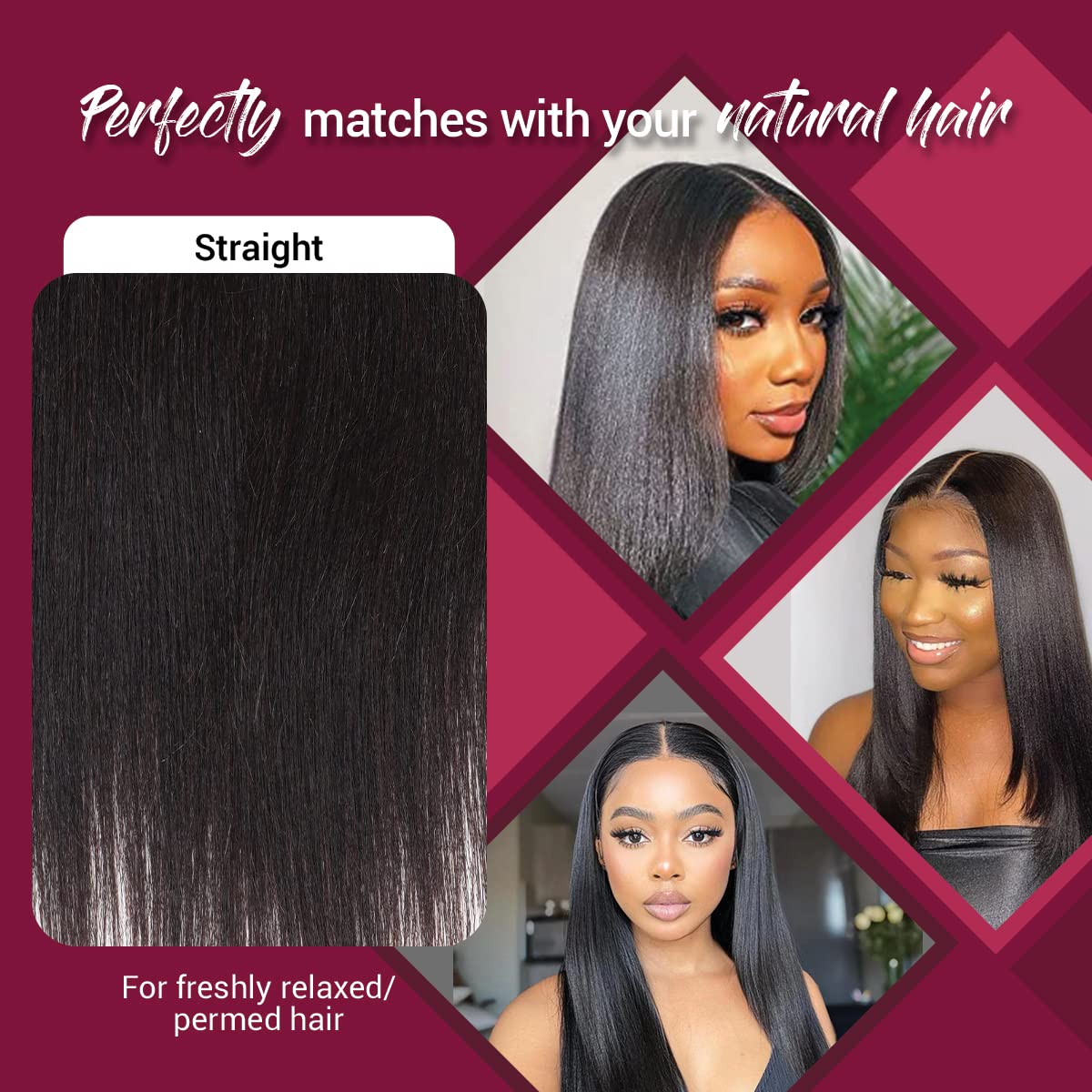 Starlet – Extensiones de cabello humano adhesivas Yaki, lacio, 100% virgen, 12A, 18 pulgadas, 20 unidades de 1.76 oz, extensiones de cabello para