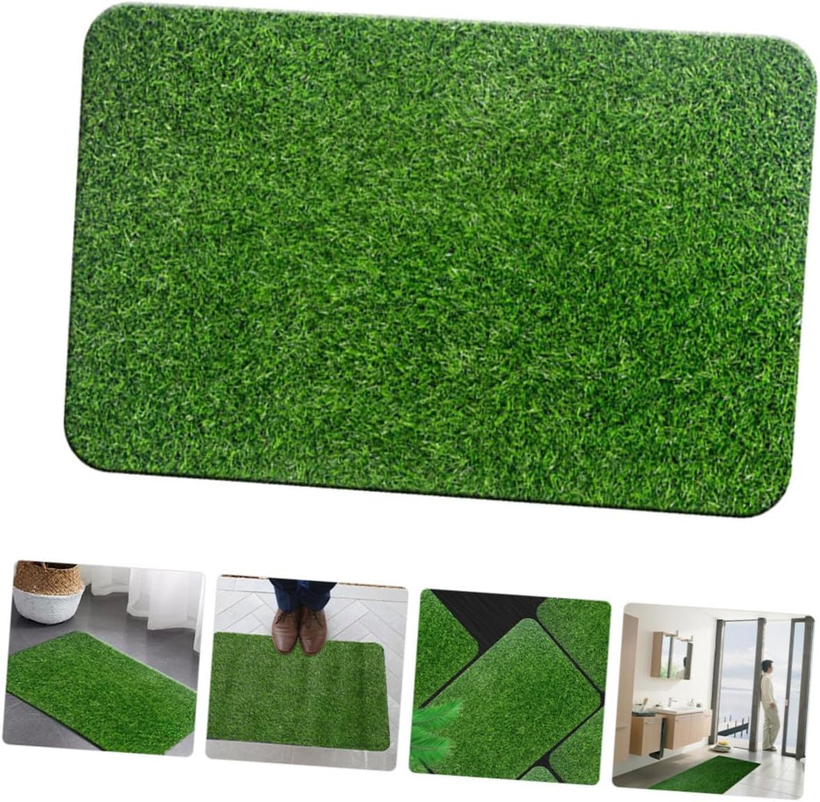 GANAZONO Alfombra de césped para perro, alfombra de pasto para entrada, césped artificial para perros, césped artificial, césped artificial, césped