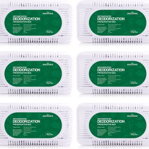 Desodorizador para nevera, paquete de 6, desodorante para refrigerador y congelador, eliminador de olores reutilizable, sin perfume de carbón Desodorizador para nevera, paquete de 6, desodorante para refrigerador y congelador, eliminador de olores reutilizable, sin perfume de carbón