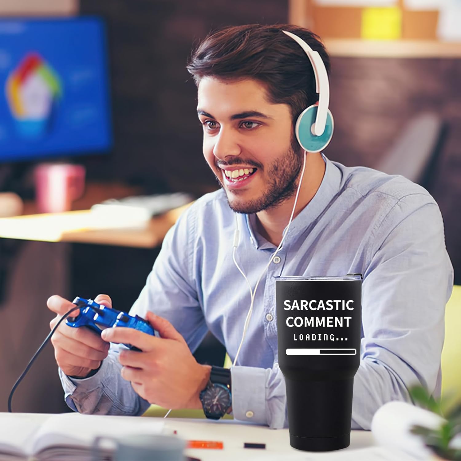 JEAREY Sarcastic Comment – Idea divertida para amigos, compañeros de trabajo, papá, padre, hombres, compañeros de clase, vaso de viaje aislado de