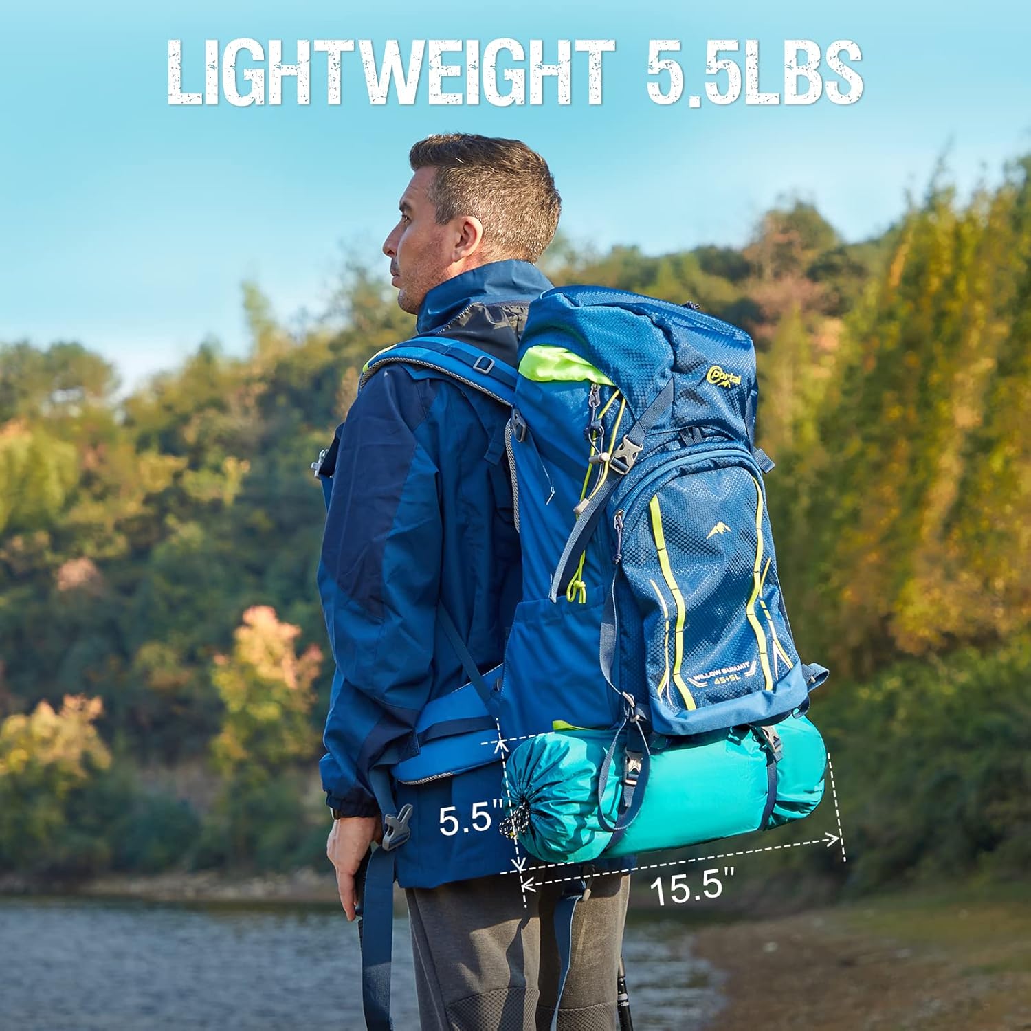 PORTAL 23 Person Backpacking Tent, 3 Season Ultralight Hiking Tent, Lightweight Water Resistant Camping Tent with Two Wide Door, Extra Space