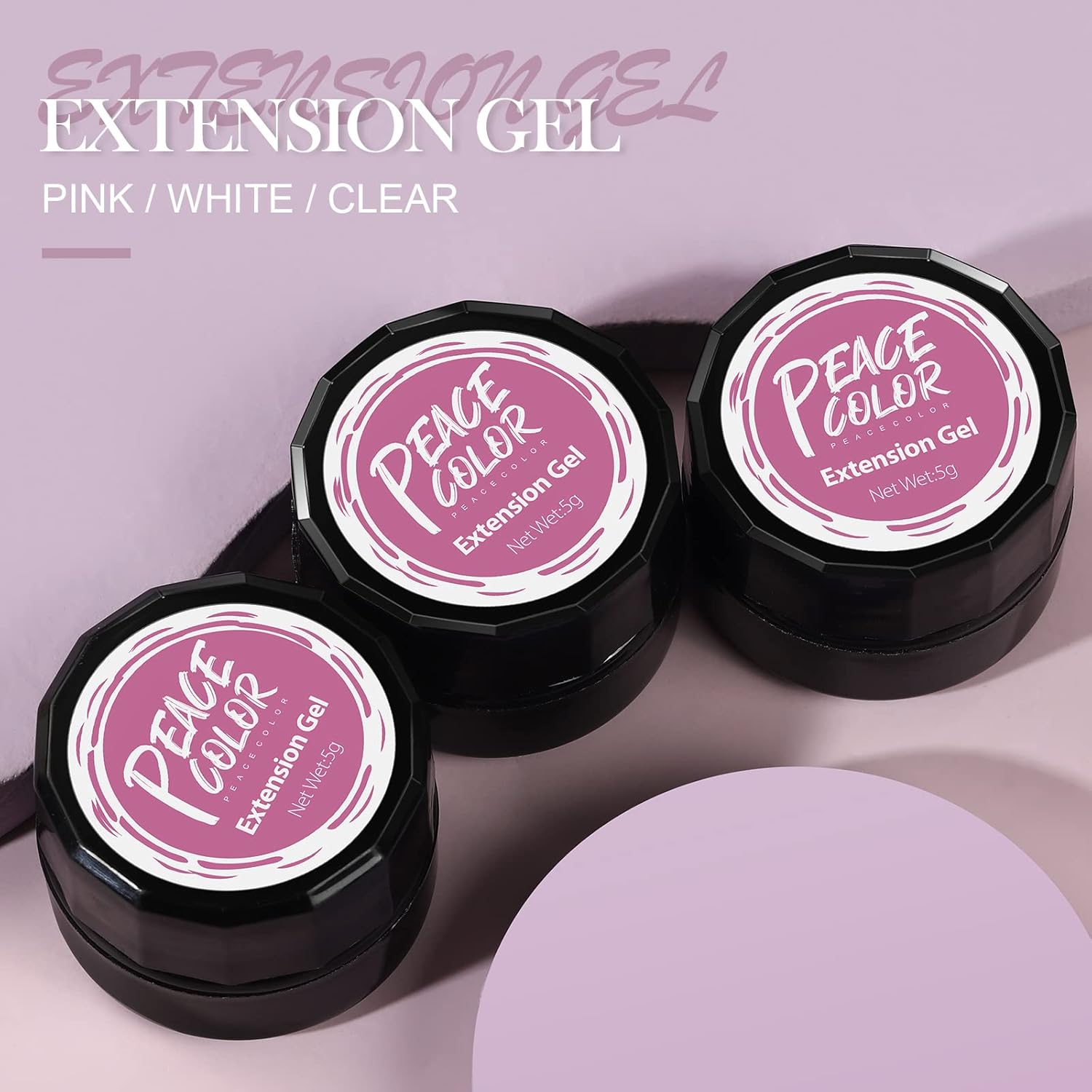 Peacecolor – Juego de 3 esmaltes de uñas de gel duro para crear uñas de gel para todas las estaciones y vacaciones, para mujeres y niñas