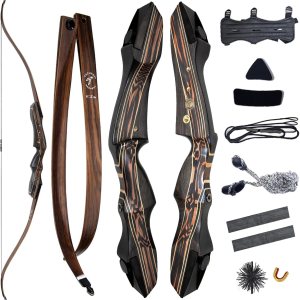 TACHYON ARCHERY Takedown – Arco recurvo hecho a mano con arco y flecha para adultos, tradición de caza y tiro de objetivo, juego de tiro con arco de TACHYON ARCHERY Takedown – Arco recurvo hecho a mano con arco y flecha para adultos, tradición de caza y tiro de objetivo, juego de tiro con arco de