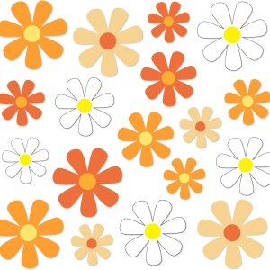 Whaline Imán de flores para automóvil, diseño de flor hippie, diseño de margarita, imán de recorte retro magnético hippie, imanes de nevera para Whaline Imán de flores para automóvil, diseño de flor hippie, diseño de margarita, imán de recorte retro magnético hippie, imanes de nevera para