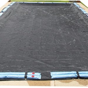 Defender Cubierta para alberca enterrada, de malla resistente, rectangular, para invierno., Negro Defender Cubierta para alberca enterrada, de malla resistente, rectangular, para invierno., Negro