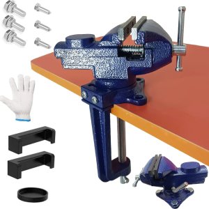 Tornillo de banco combinado de doble propósito 2 en 1 o tornillo de banco, con dispositivo de bloqueo de punto final, tornillo de banco portátil Tornillo de banco combinado de doble propósito 2 en 1 o tornillo de banco, con dispositivo de bloqueo de punto final, tornillo de banco portátil