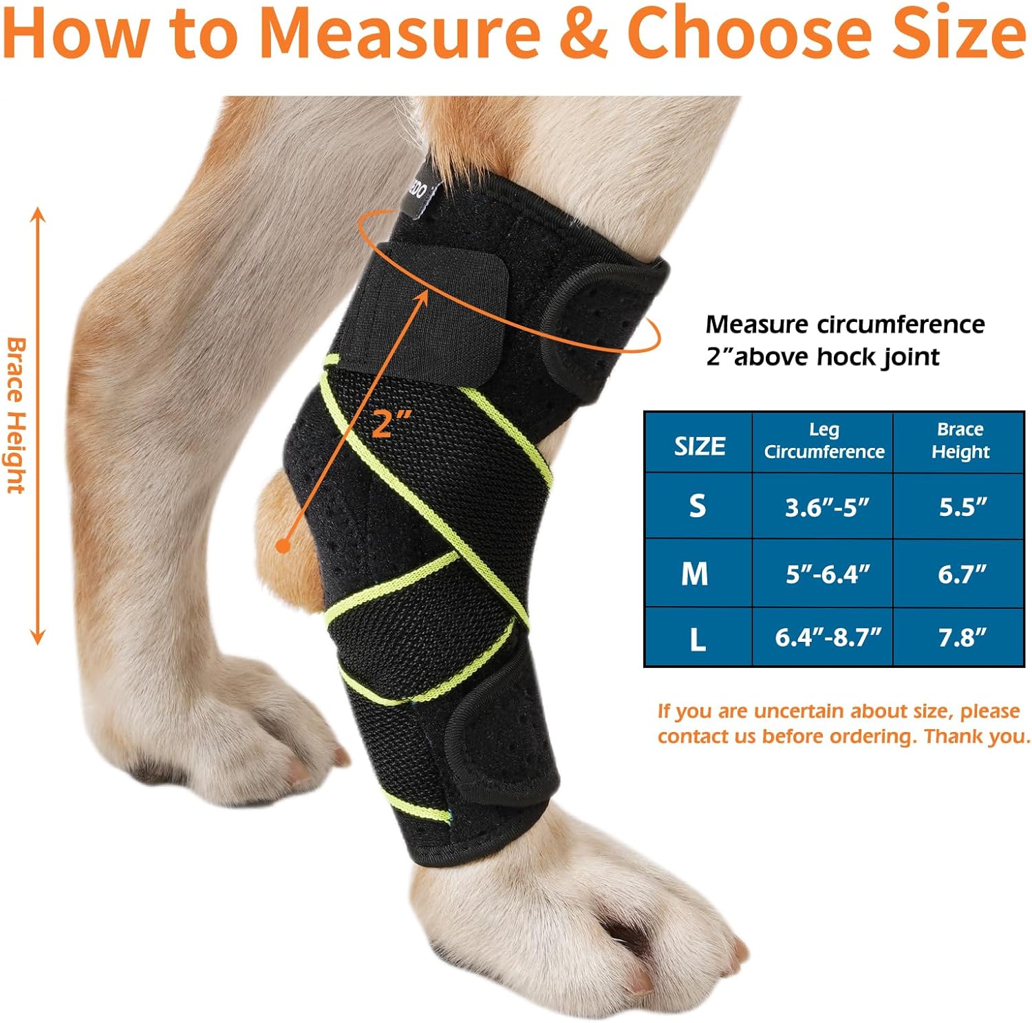 Soporte de articulación para perros medianos y grandes, envoltura de compresión con correas y tiras de resorte de metal que protege heridas, cura,