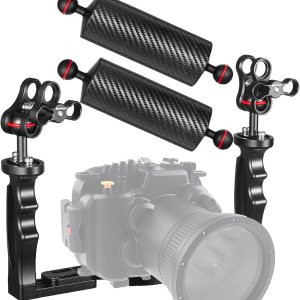 Soporte de bandeja de cámara subacuática y 2 piezas de brazo flotante submarino de fibra de carbono Soporte de bandeja de cámara subacuática y 2 piezas de brazo flotante submarino de fibra de carbono