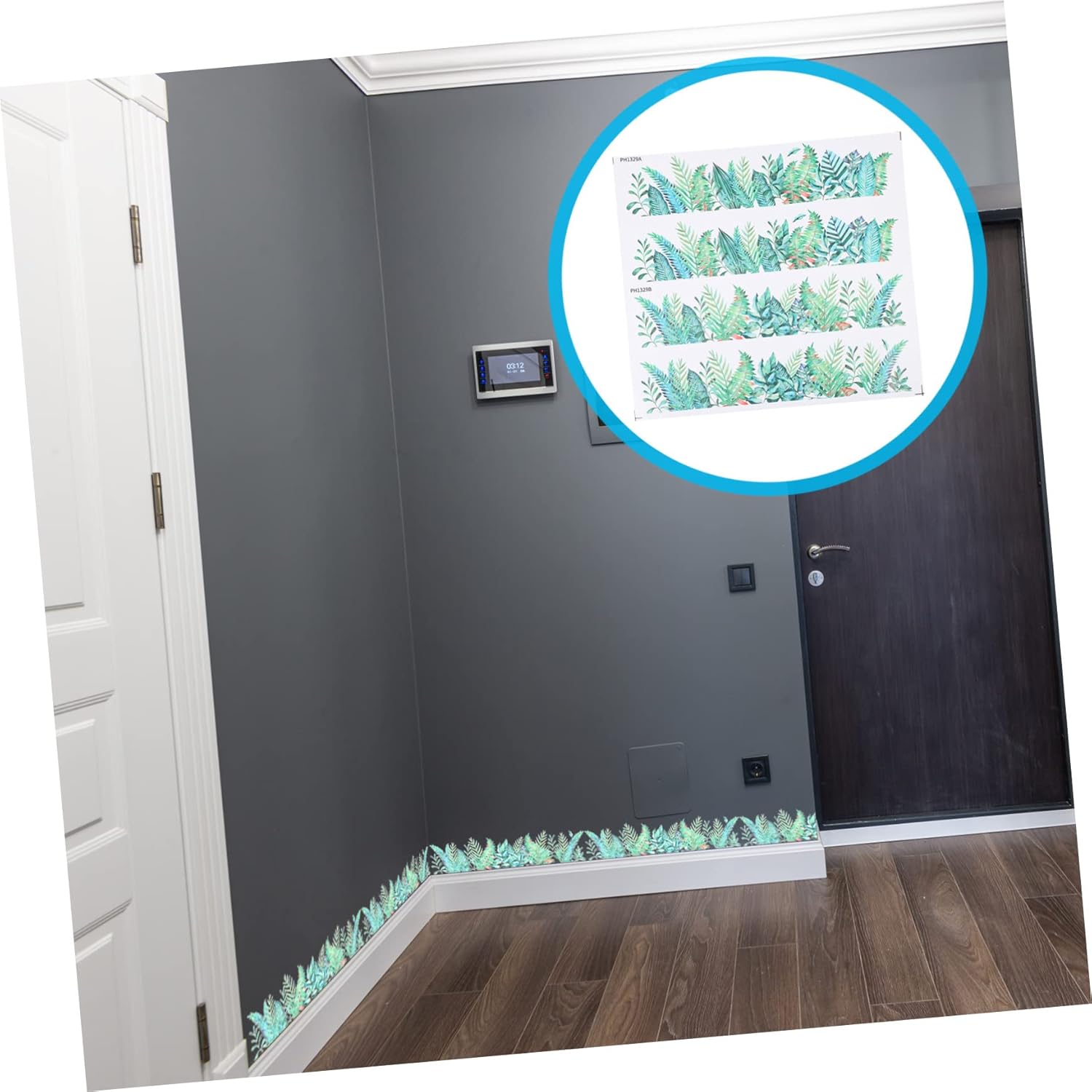 Uonlytech 15 hojas de línea de zócalo de plantas Better Than Paper Classroom Themes Peel and Stick Trim Molding ‘ Decoración de la habitación