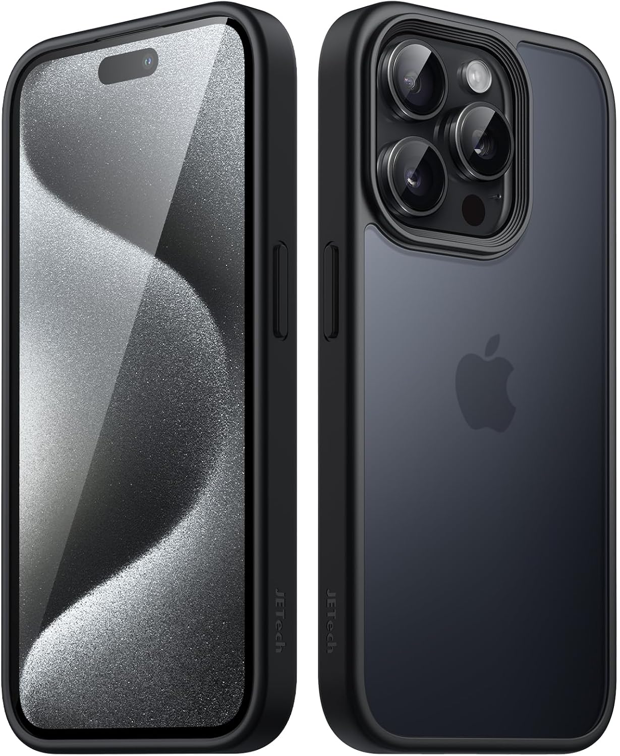 JETech Funda mate para iPhone 15 Pro Max de 6.7 pulgadas, a prueba de golpes, protección contra caídas de grado militar, cubierta trasera