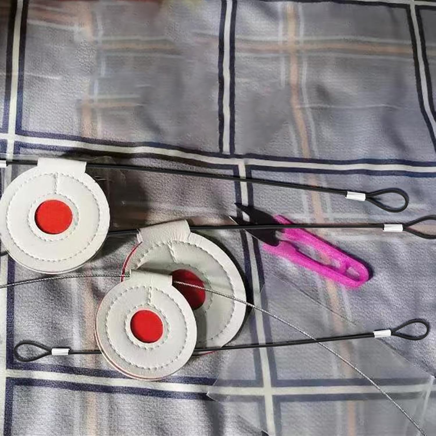 10 cables de alambre de acero inoxidable con bucles de 12 pulgadas, cuerda de alambre recubierta de vinilo de 12 pulgadas, cadenas de seguridad para