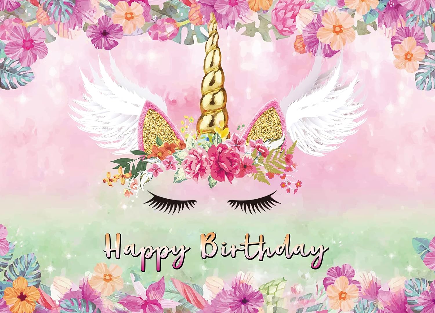LTLYH – Fondo de unicornio rosa para fotografía de 5 x 3 pies, diseño de unicornio rosa con temática de unicornio, decoración de fiesta de