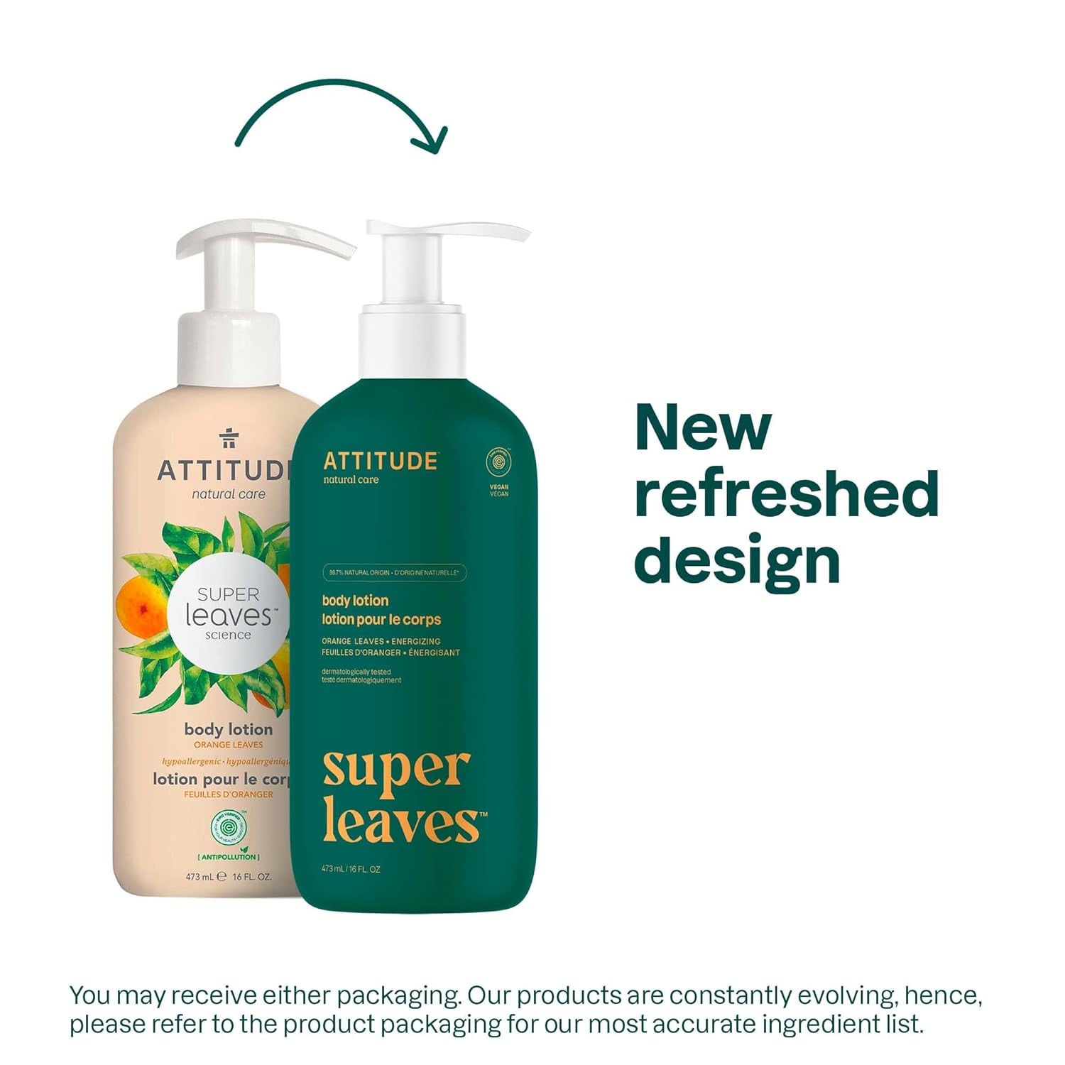 ATTITUDE Loción corporal, humectante verificado por EWG, productos veganos para el cuidado de la piel, no grasa, hidratante para piel seca, libre de