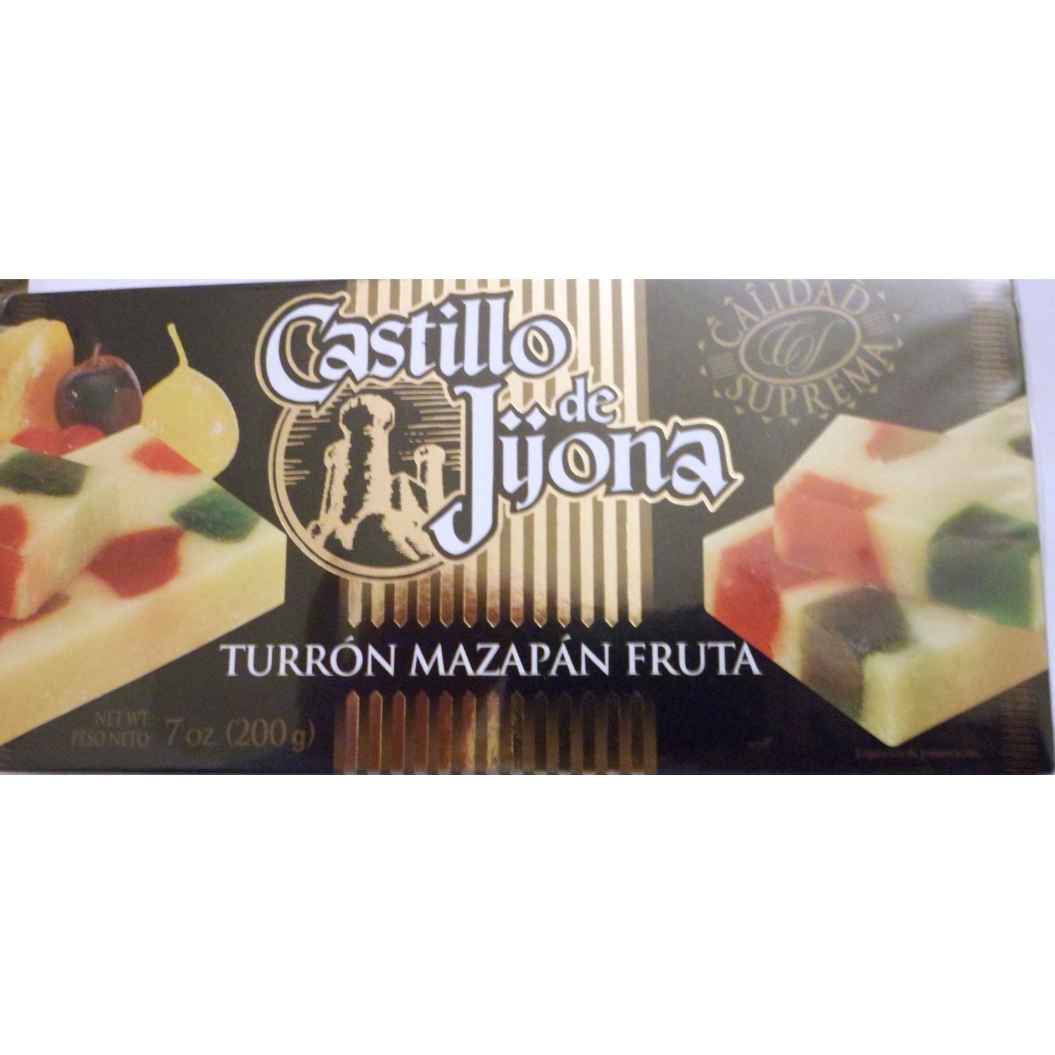 Turrón Mazapán Fruta Castillo De Jijona 7 oz (200 g) (paquete de 2)