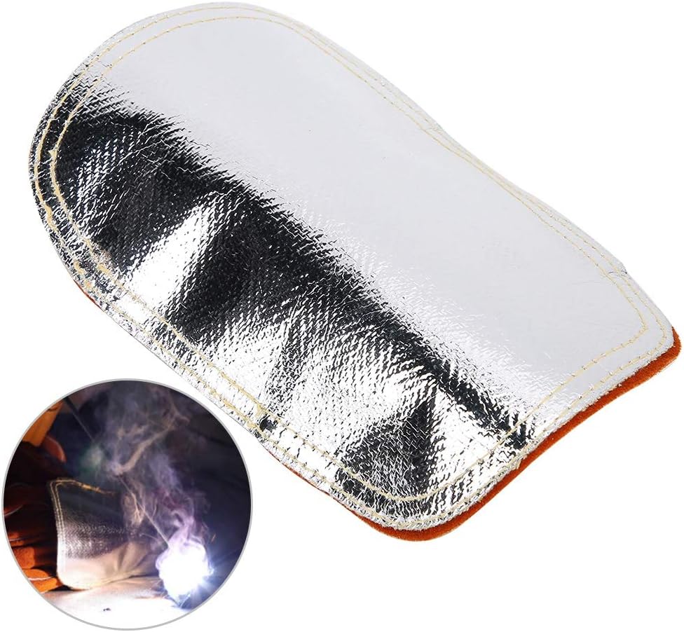 Sonew Escudo térmico de cuero de vaca dividido, guantes de soldadura, cojín trasero aluminizado de la mano de la soldadura