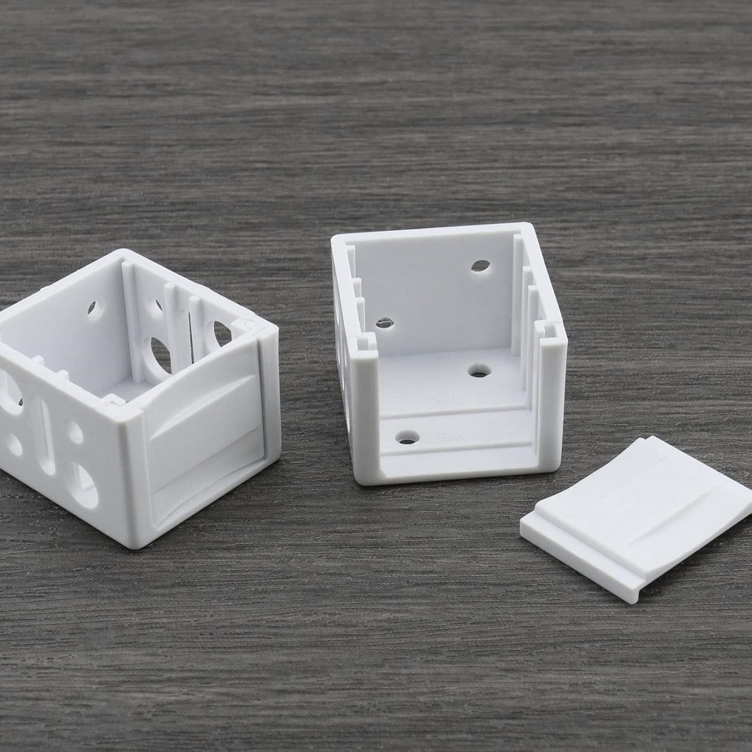 8 soportes para persianas de plástico, soportes de montaje para riel de la ventana, accesorios para persianas color blanco, 1.220 x 1.142 x 0.984in