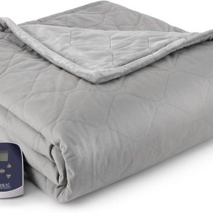 Thermee Micro Flannel Manta térmica de gran tamaño, tamaño individual, manta eléctrica de microfranela a ultra terciopelo con 10 niveles de calor, Thermee Micro Flannel Manta térmica de gran tamaño, tamaño individual, manta eléctrica de microfranela a ultra terciopelo con 10 niveles de calor,