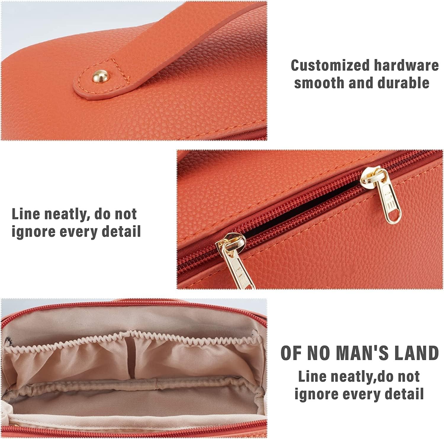 Bolsa de maquillaje de viaje, anaranjado (M-Orange), Moda