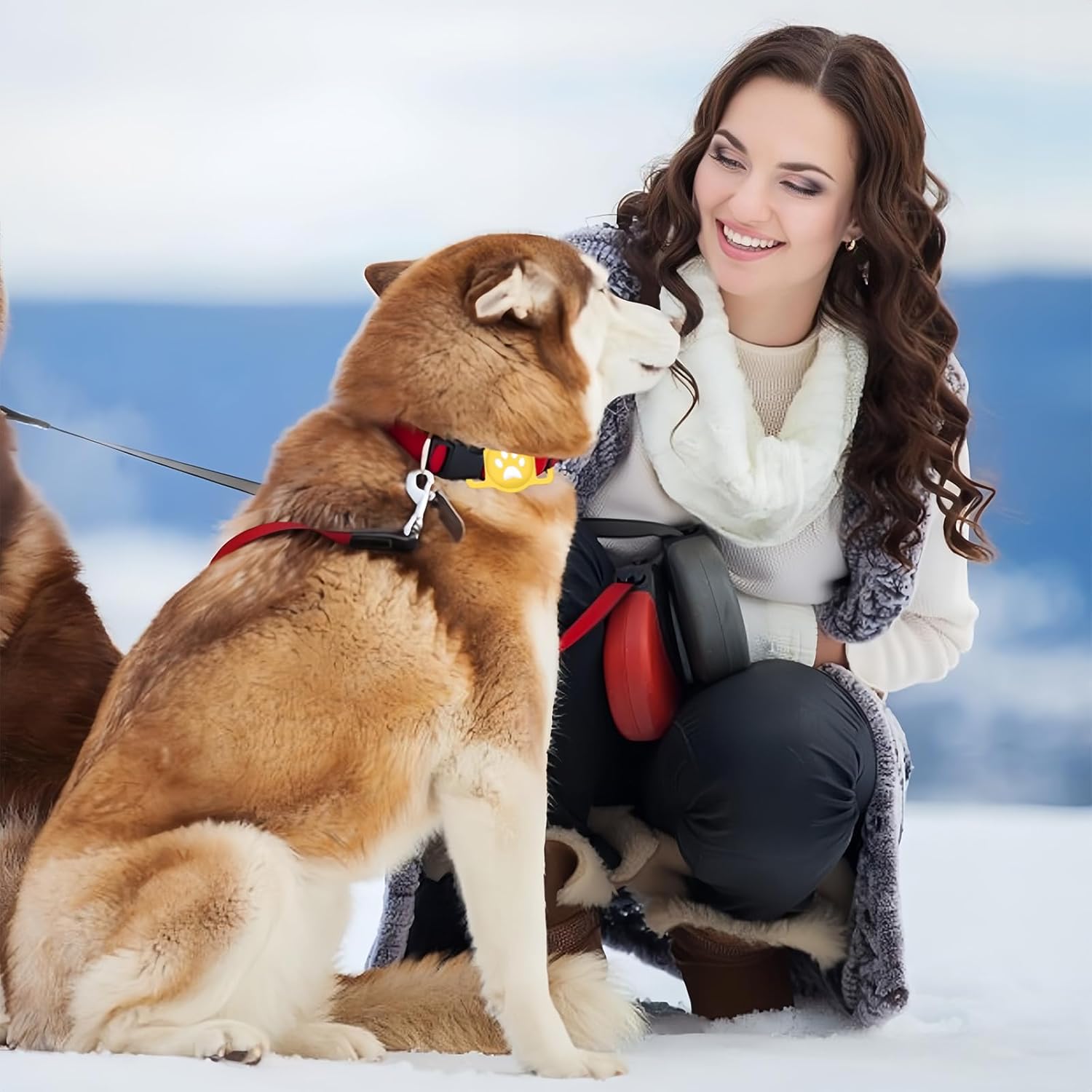 Paquete de 2 soportes de silicona para collar de perro, funda protectora impermeable para rastreador GPS Air Tag, accesorios de seguimiento