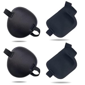 Paquete de 4 parches médicos ajustables para ojo derecho  Parches para ojos perezosos para adultos y niños, negro, 2 piezas de cada estilo Paquete de 4 parches médicos ajustables para ojo derecho  Parches para ojos perezosos para adultos y niños, negro, 2 piezas de cada estilo