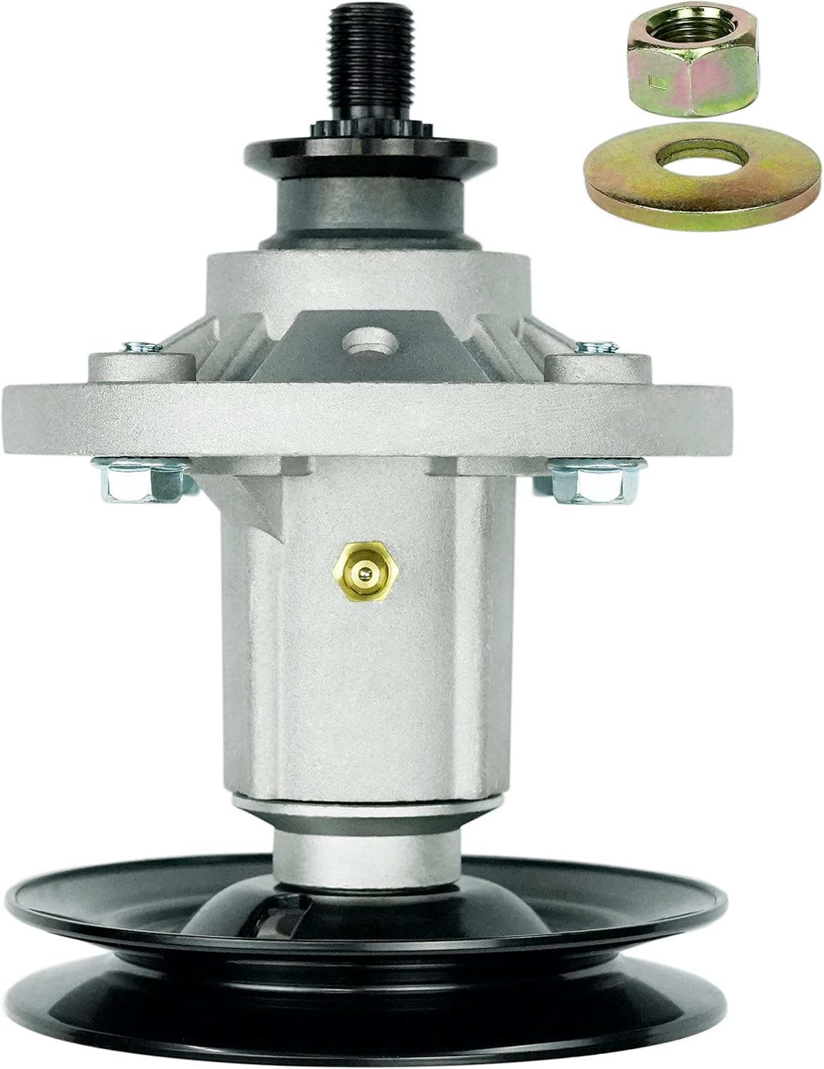 Conjunto de husillo GY20867, incluye polea, sustituye a la polea motriz M155979 GX20335 compatible con John Deere Deck D100-D160, LA100-LA165, X110,