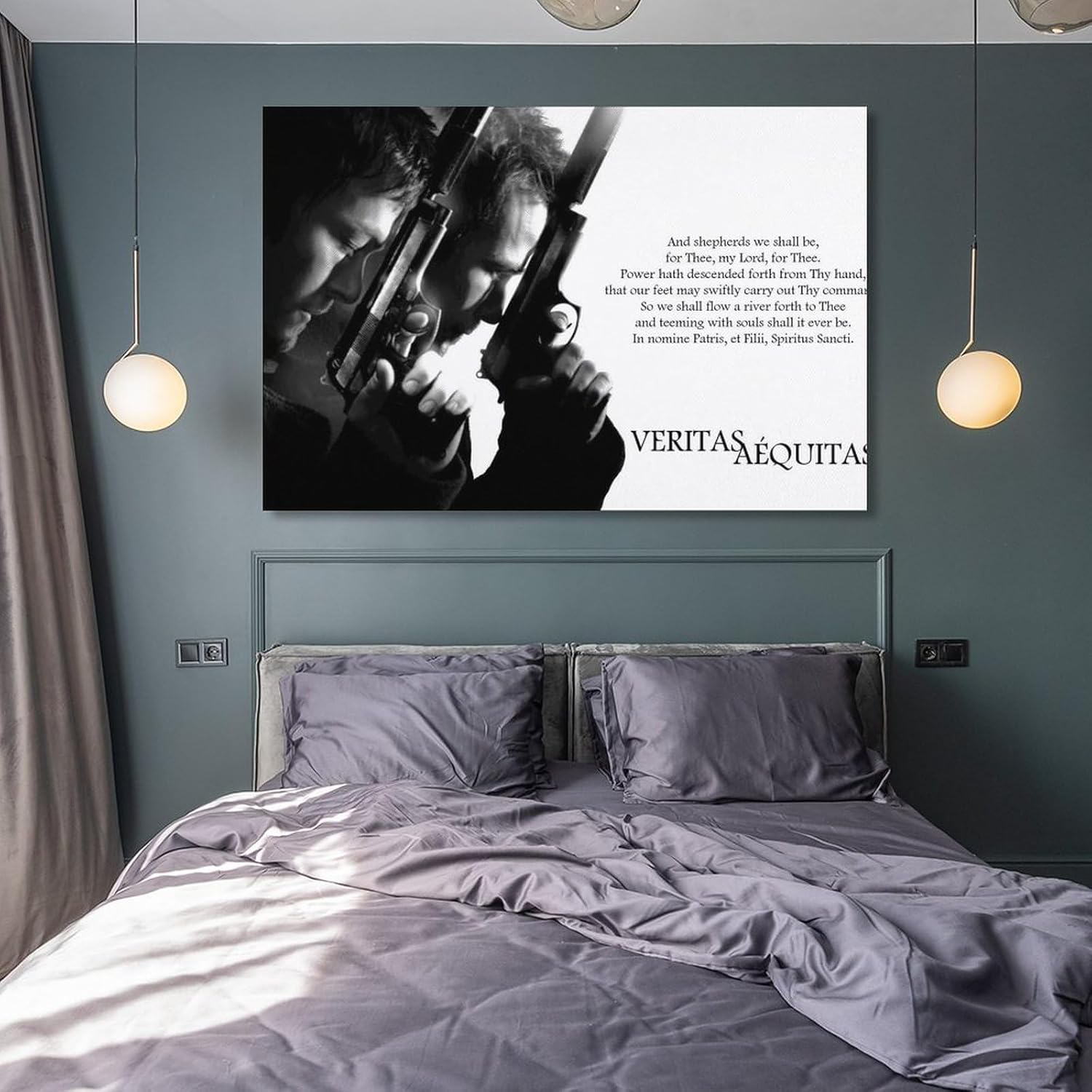Póster de la película Boondock Saints, póster de oración de los santos de Boondock, póster de arte de pared para dormitorio, sala de estar,