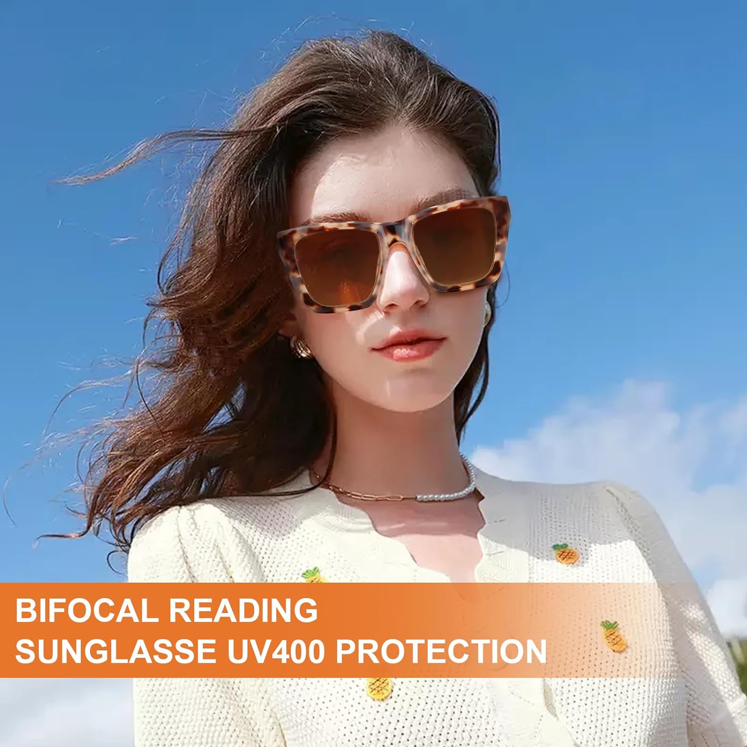 Paquete de 3 lentes de sol bifocales para mujer, lentes de lectura de sol de ojo de gato para mujer con gafas vintage de gran tamaño