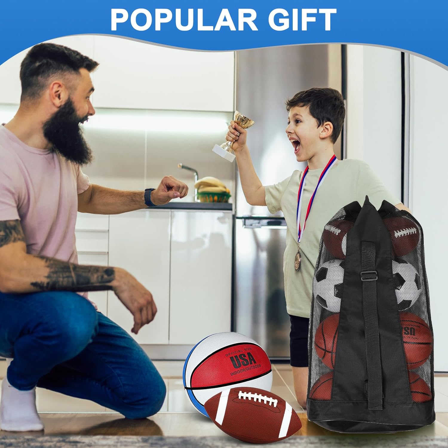 Juego de 36 pelotas deportivas a granel para Navidad, tamaño oficial, baloncesto, fútbol, voleibol, fútbol, parque infantil, equipo deportivo para