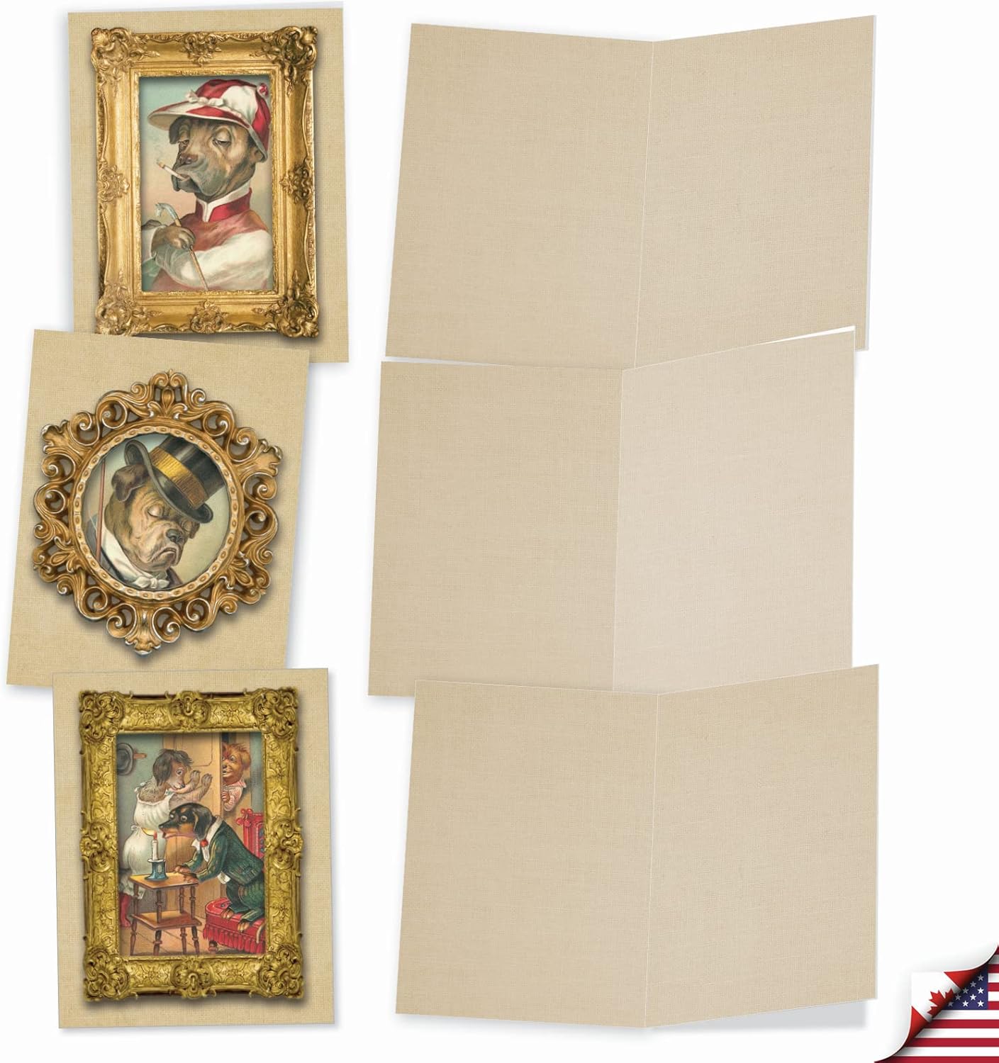 The Best Card Company – 10 tarjetas de notas en caja en blanco (4 x 5.12 pulgadas) – Tarjetas surtidas a granel, imágenes vintage – Retratos de