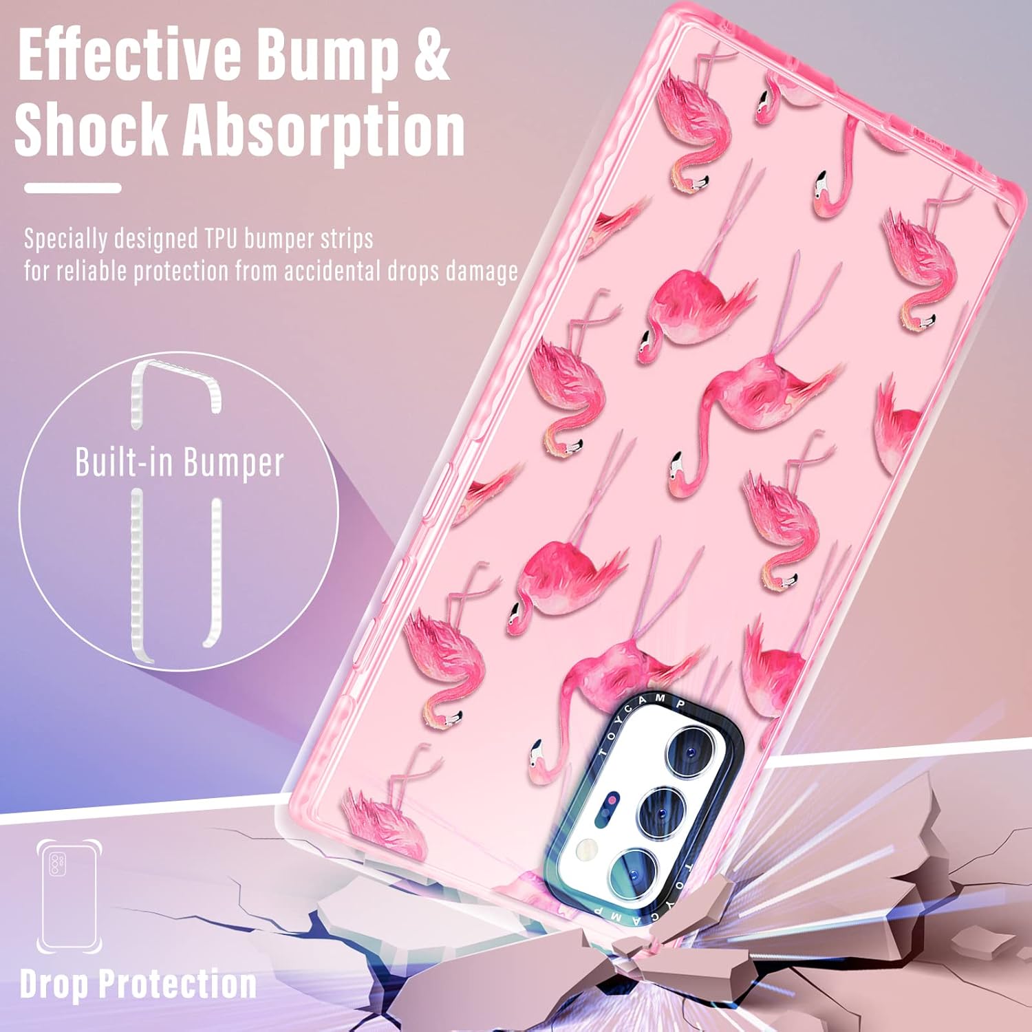 Toycamp Funda para Note 20 Ultra, bonito diseño de flamenco divertido para mujeres, niñas, niños y adolescentes para Galaxy Note 20 Ultra, funda con