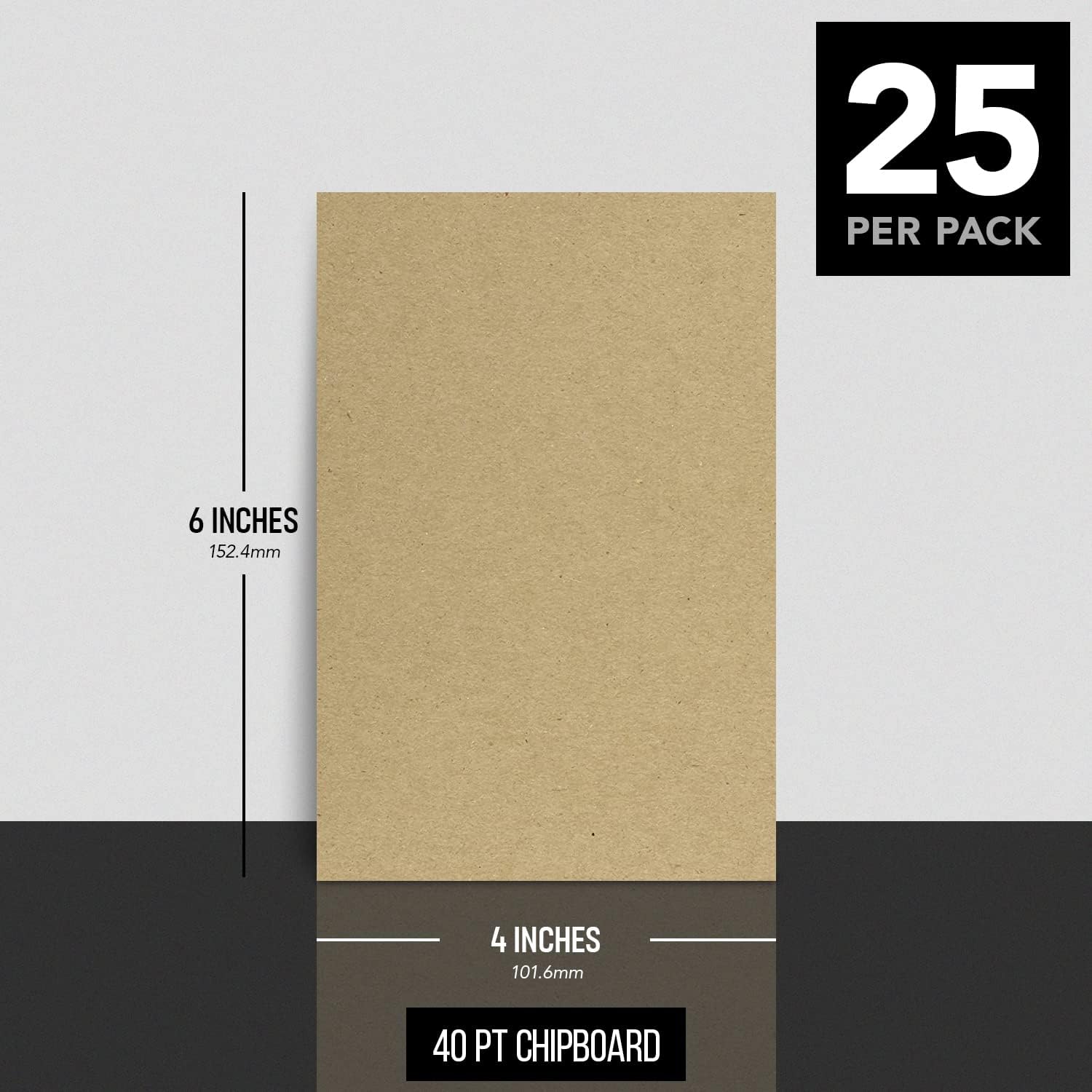 Hojas de cartón pesado de 4 x 6 pulgadas para álbumes de recortes de cartón aglomerado de 4 x 6 pulgadas, tableros de papel kraft marrón, ideal para