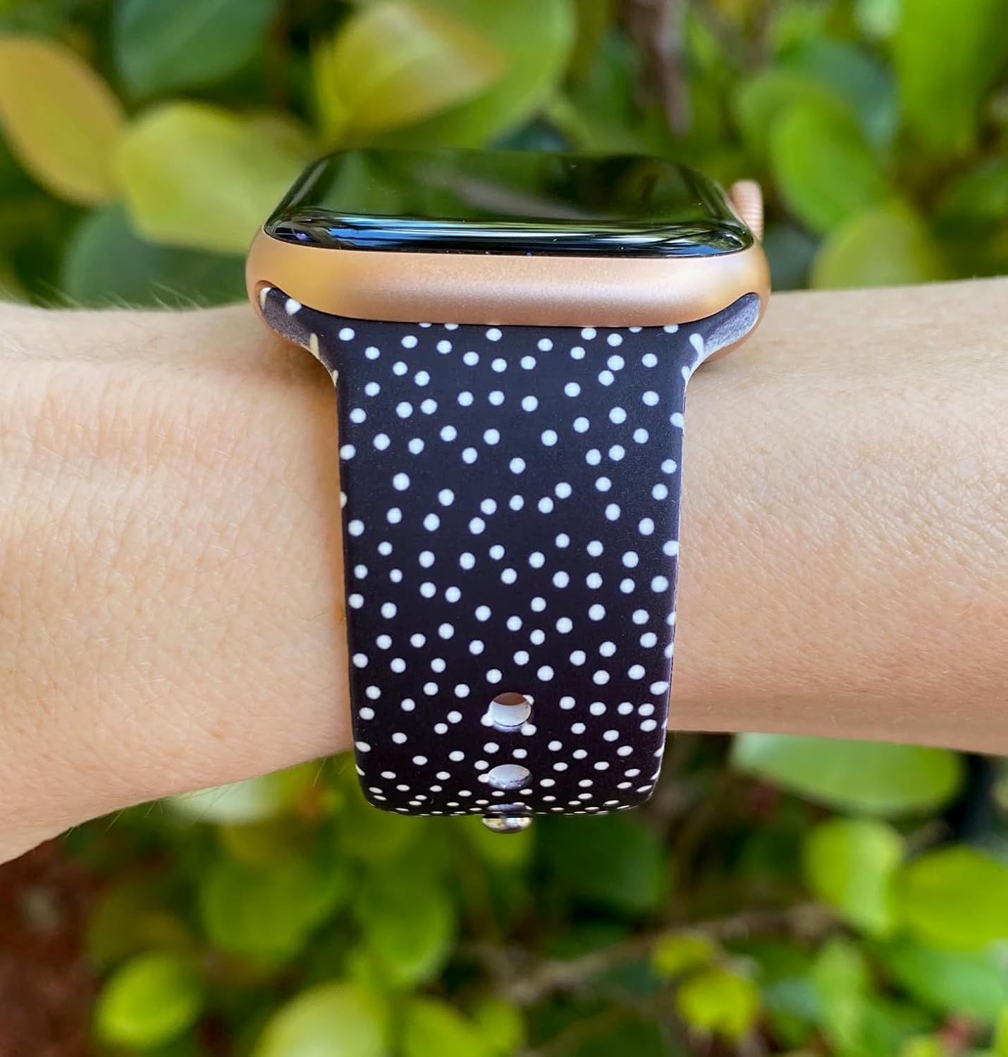 FoxiBands Correa de reloj floral  Compatible con correas iWatch de 1.772 pulgadas, 1.732 pulgadas, 1.654 pulgadas, 1.614 pulgadas, 1.575 pulgadas,