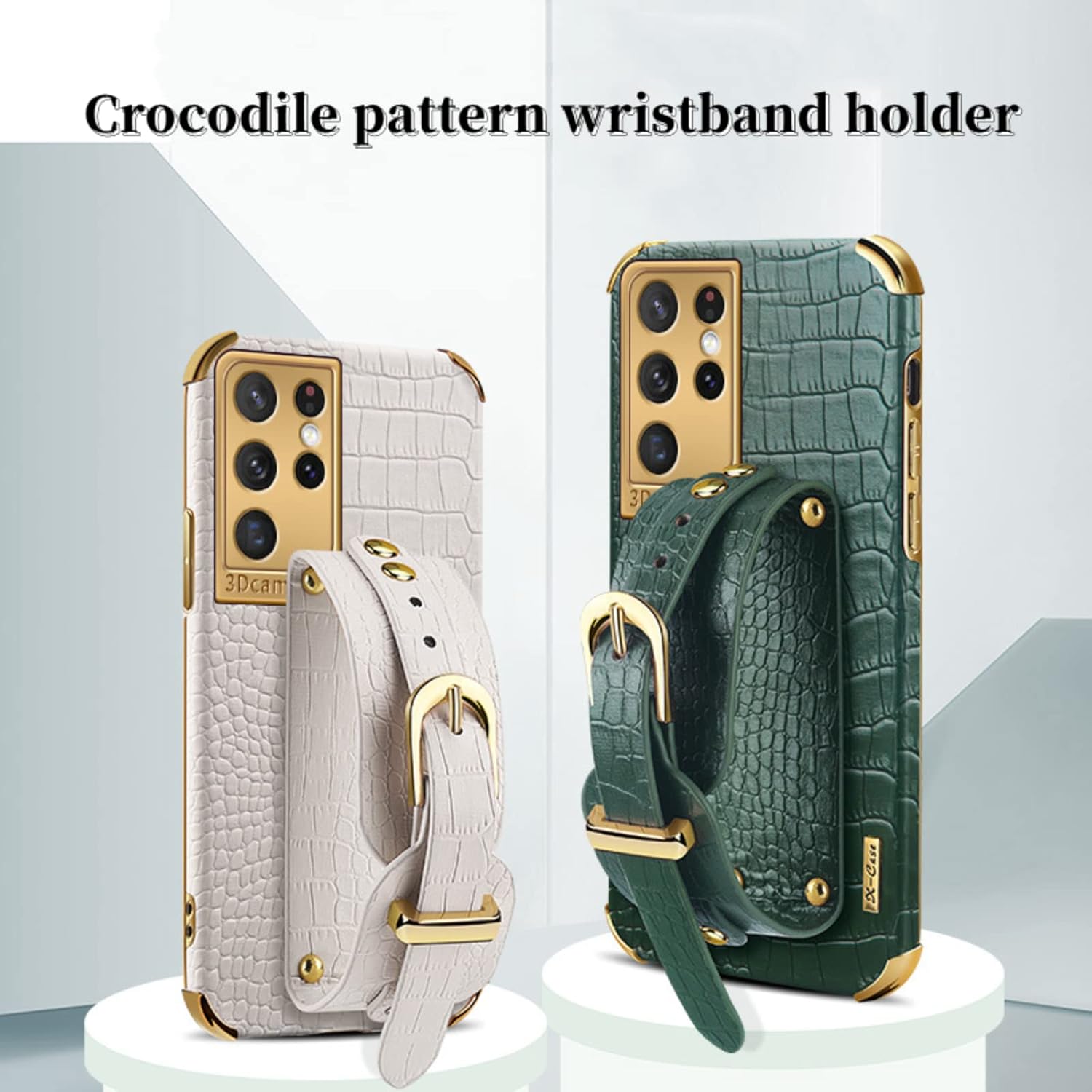 Funda para teléfono Samsung Galaxy A12 A13 A23 A32 A21S A50 A70 S 4G 5G Funda de teléfono con patrón de cocodrilo único, forro disipador de calor,