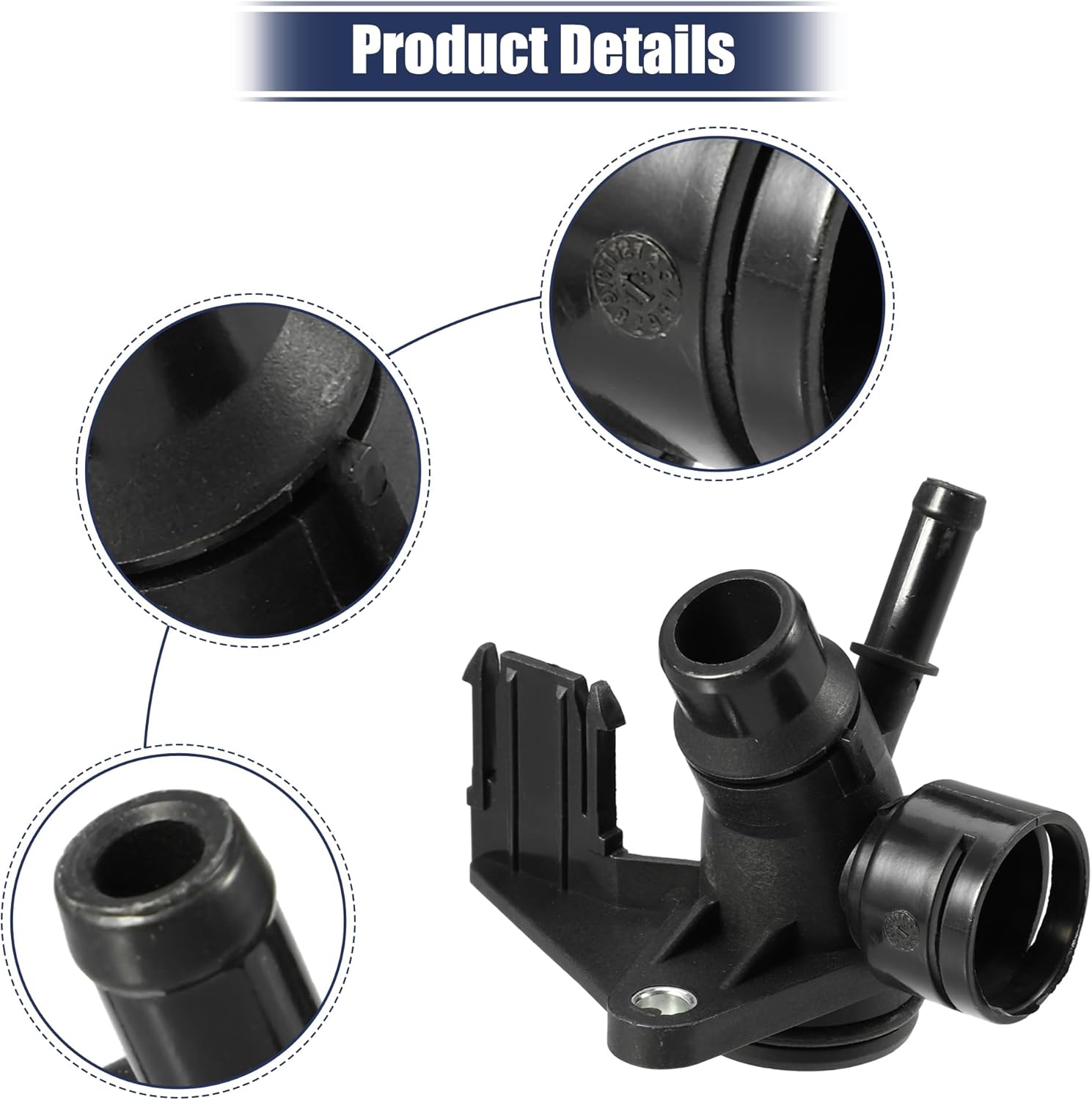 ACROPIX Conector de manguera de refrigerante para Audi A4 2.0L AT Quattro Base Sedan – Paquete de 1 negro