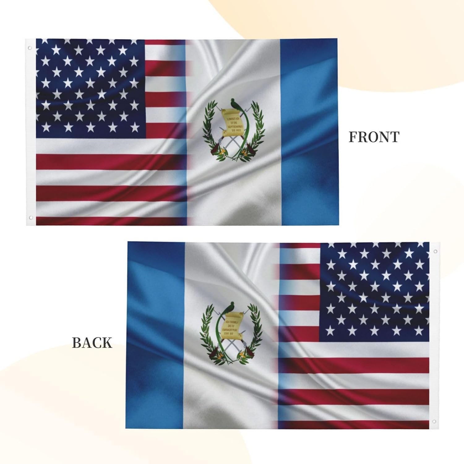Bandera de Guatemala América, 3 x 5 pies, decoración de doble cara para exteriores