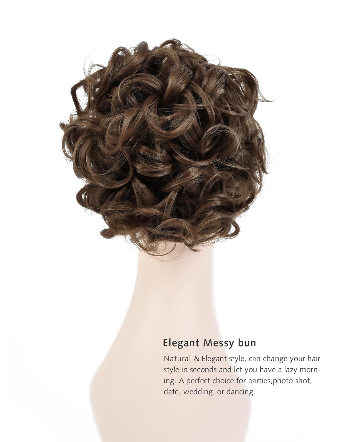 Yamel – Extensiones de cabello de recogido de moño desordenado, con peines, para mujer