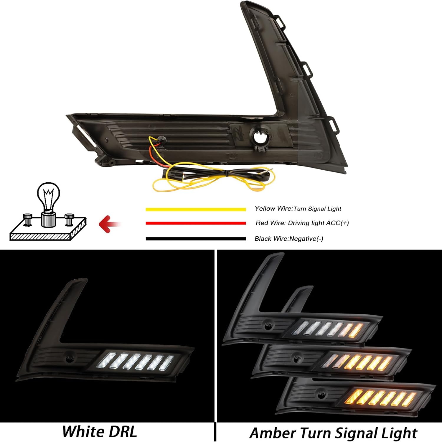 BINQIGOO Luz antiniebla LED para parachoques delantero compatible con Honda CR-V CRV 2023 2024, luces de circulación diurna, lámpara de repuesto