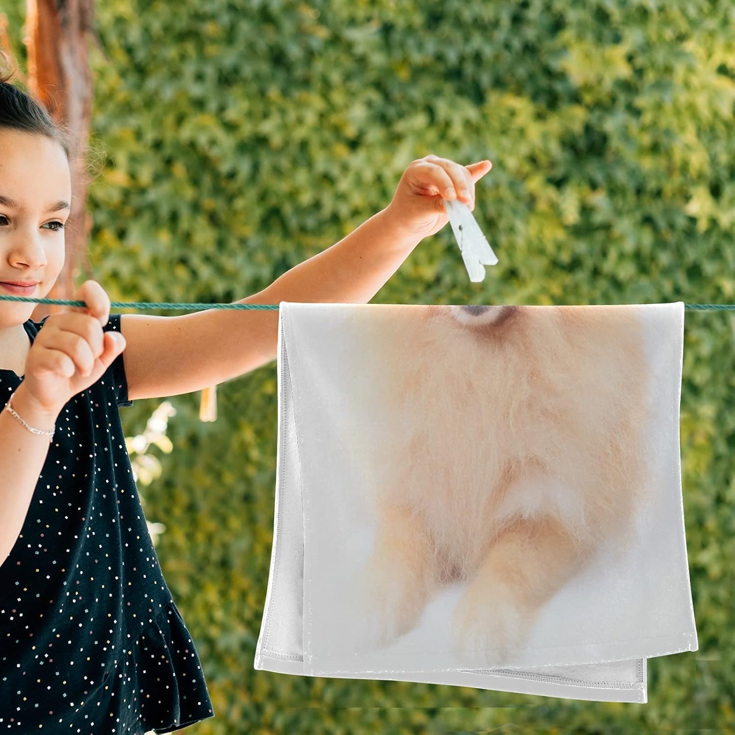ALAZA Juego de 2 toallas de mano para perro, suaves, absorbentes, decorativas, para baño, gimnasio, hotel, spa, 28 x 14 pulgadas
