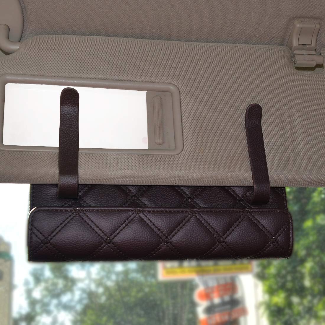 AutoFurnish Soporte para pañuelos de coche 7D, organizador para accesorios de automóvil, decoración esencial para el automóvil, organizador de